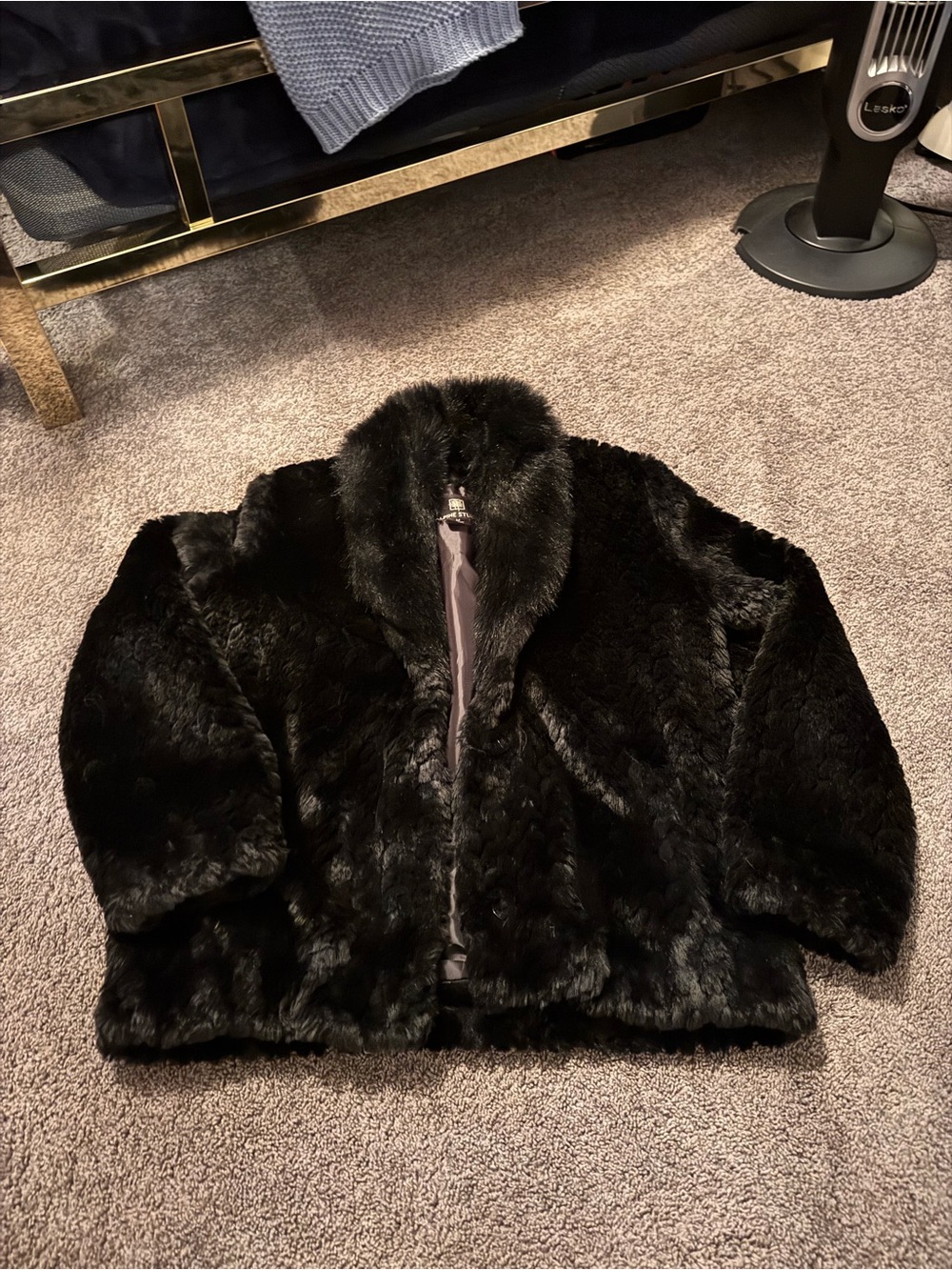 Plush Black Teddy Jacket — Luxurious Faux Fur Short Coat